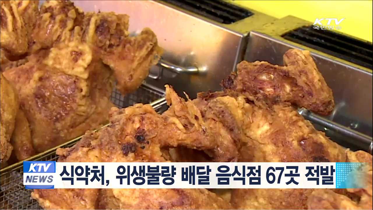 식약처, 위생불량 배달 음식점 67곳 적발