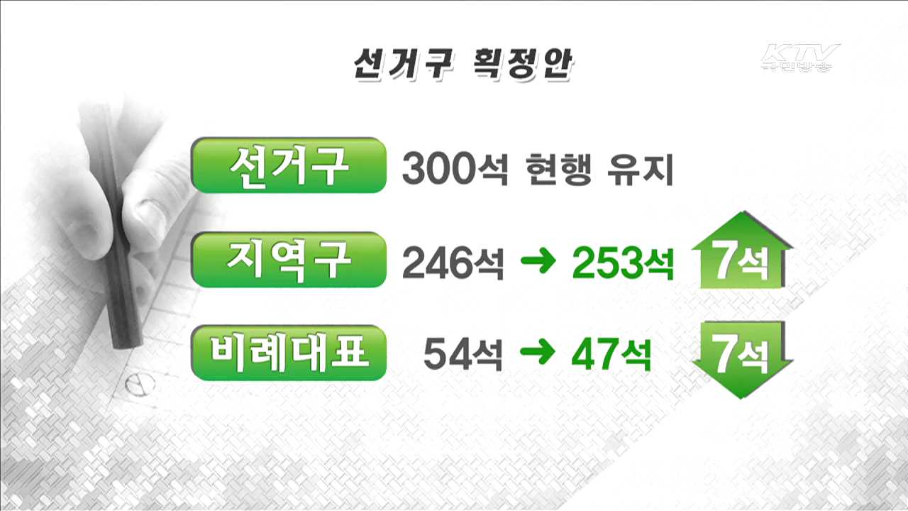 선거구획정안, 오늘 국회 통과 '불투명'