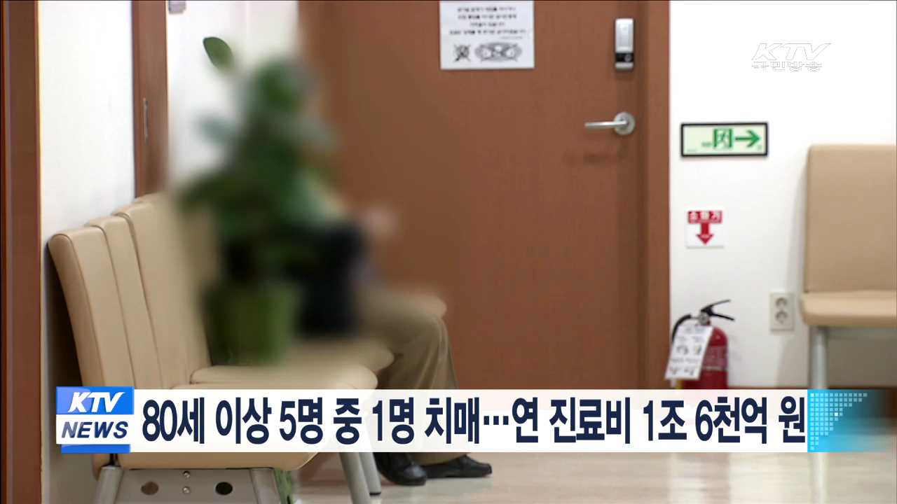 80세 이상 5명중 1명 치매…연 진료비 1조 6천억원