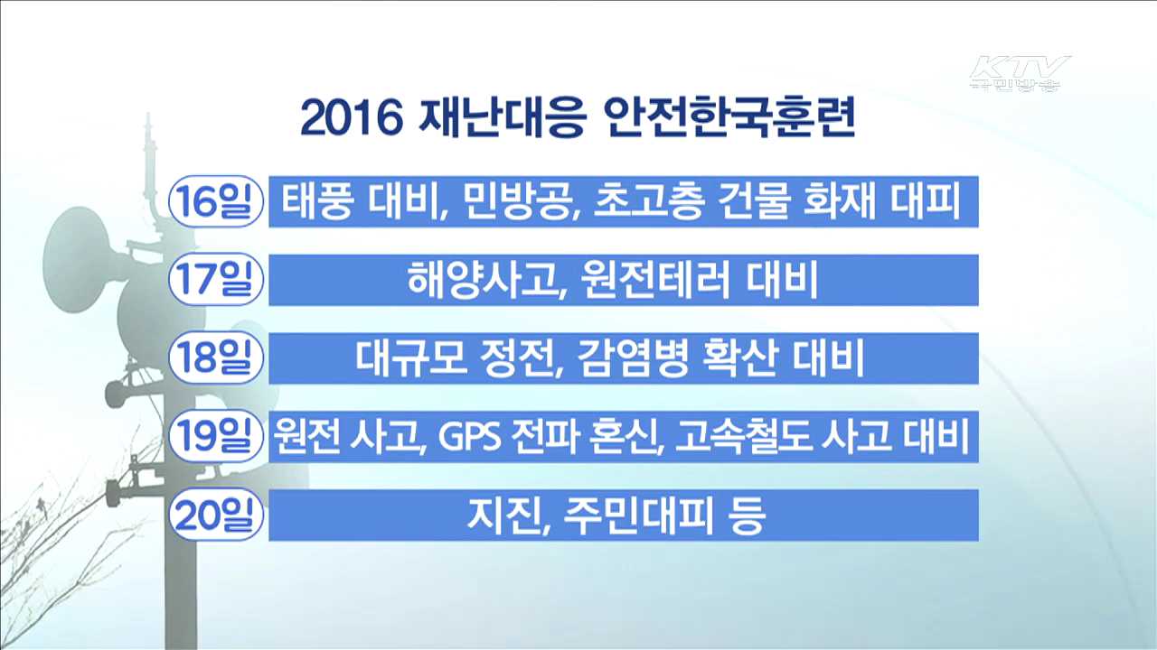 재난대응 안전한국훈련…'국민 참여' 강화