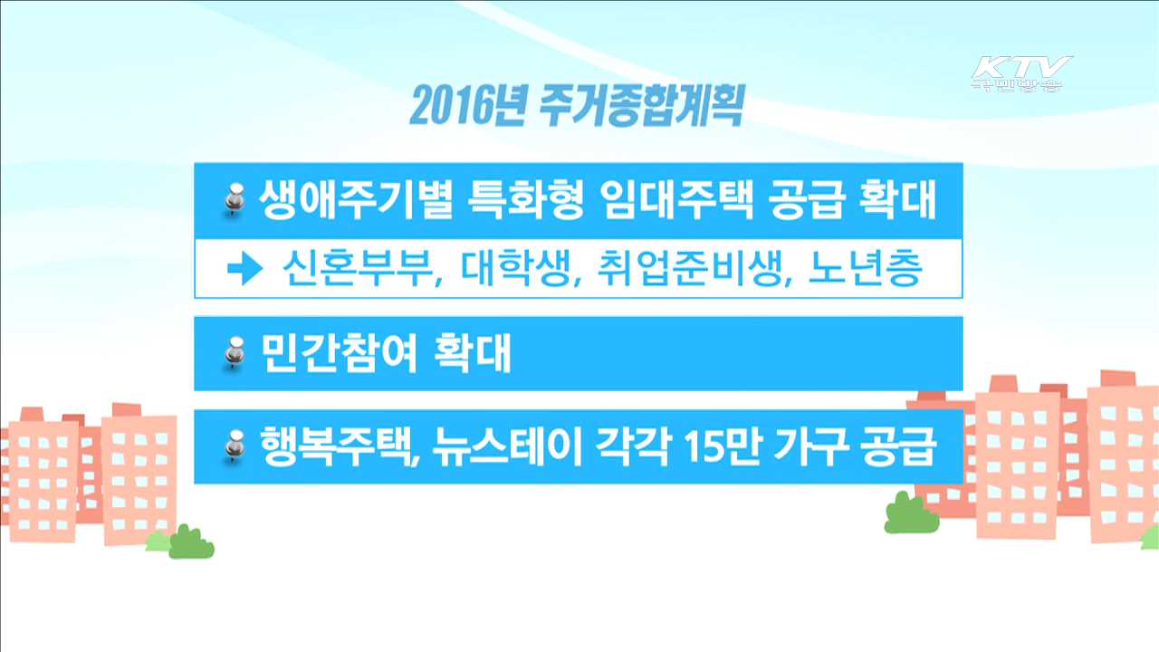 '맞춤형 주거지원' 강화…주거종합계획 발표