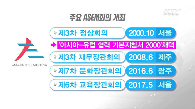 아셈 창립 회원국으로 적극적으로 기여