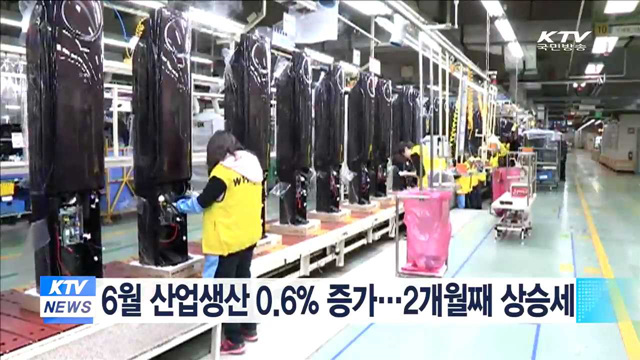 6월 산업생산 0.6% 증가…2개월째 상승세