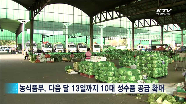 추석 성수품 공급 늘리고 직거래 장터 운영한다