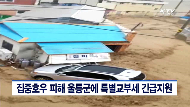 집중호우 피해 울릉군에 특별교부세 긴급지원