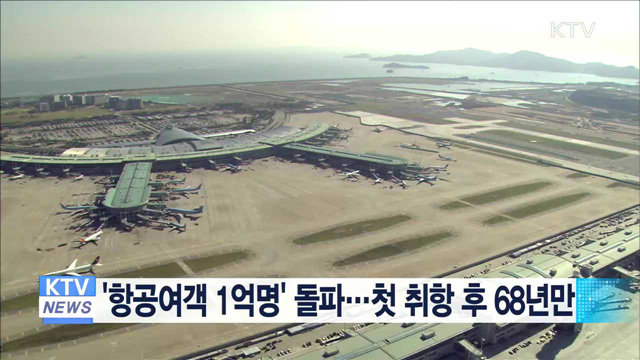 항공여객 1억명' 돌파…첫 취항 후 68년만