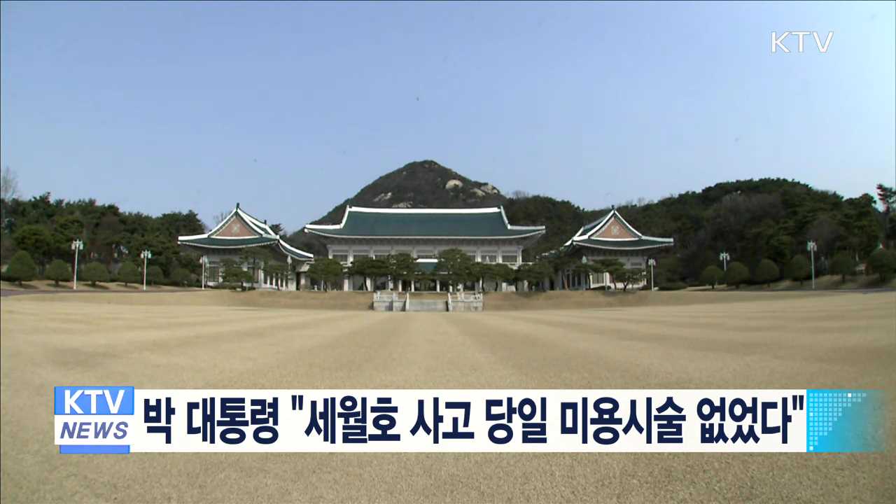 박 대통령 "세월호 사고 당일 미용시술 없었다"