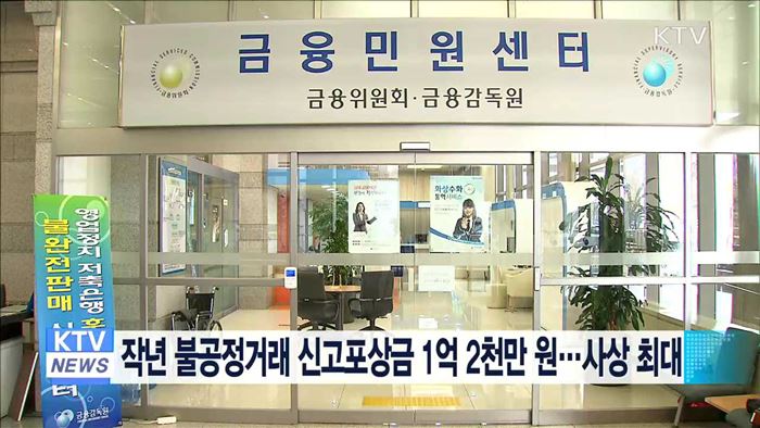 작년 불공정거래 신고포상금 1억2천만원…사상 최대