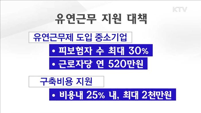 '유연근무' 도입 기업에 최대 520만 원 지원