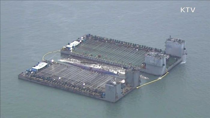 인양 순조롭게 진행…미수습자 수색작업도 준비