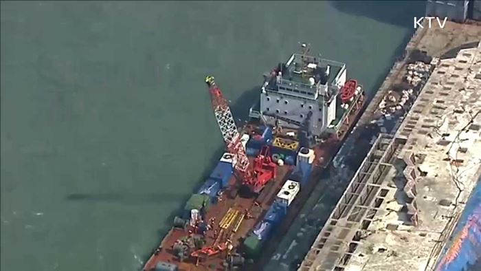 세월호 인양현장 기상악화…작업 지연