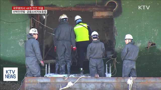 선박안전법 개정안 의결·금융소비자 보호 강화