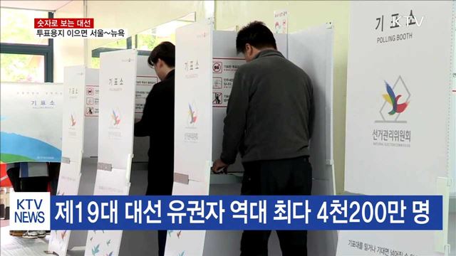 투표용지 이으면 '서울~뉴욕' 거리