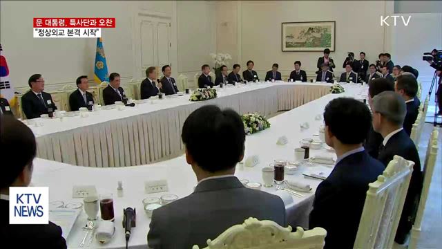 특사단 오찬…"정상외교 본격 시작"