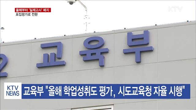 "중·고교 일제고사 폐지"…표집평가로 전환
