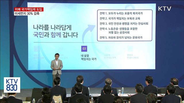 치매 국가책임제 도입…미세먼지 30% 감축