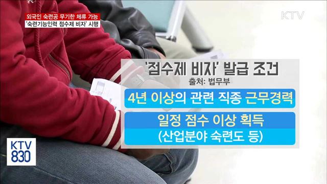 외국인 숙련공 무기한 체류 가능…'점수제 비자' 신설