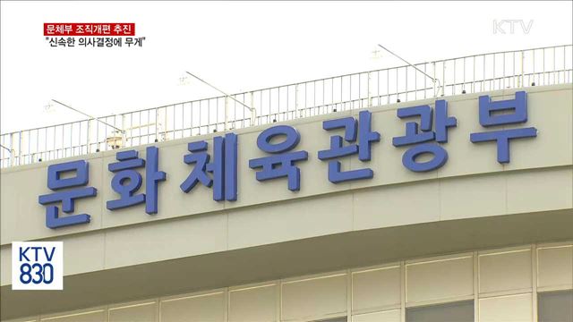 문체부, 조직개편 추진…"신속한 의사결정에 무게"