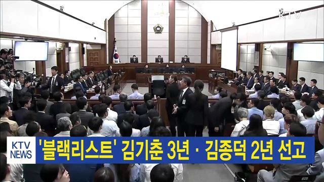 '블랙리스트' 김기춘 3년·김종덕 2년 선고