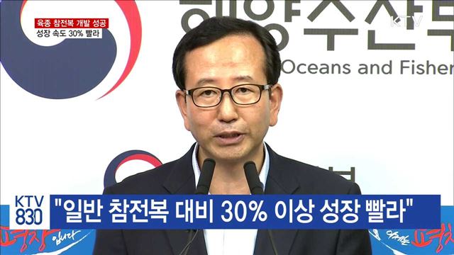 "성장 속도 30% 빠른 육종 참전복 개발 성공"