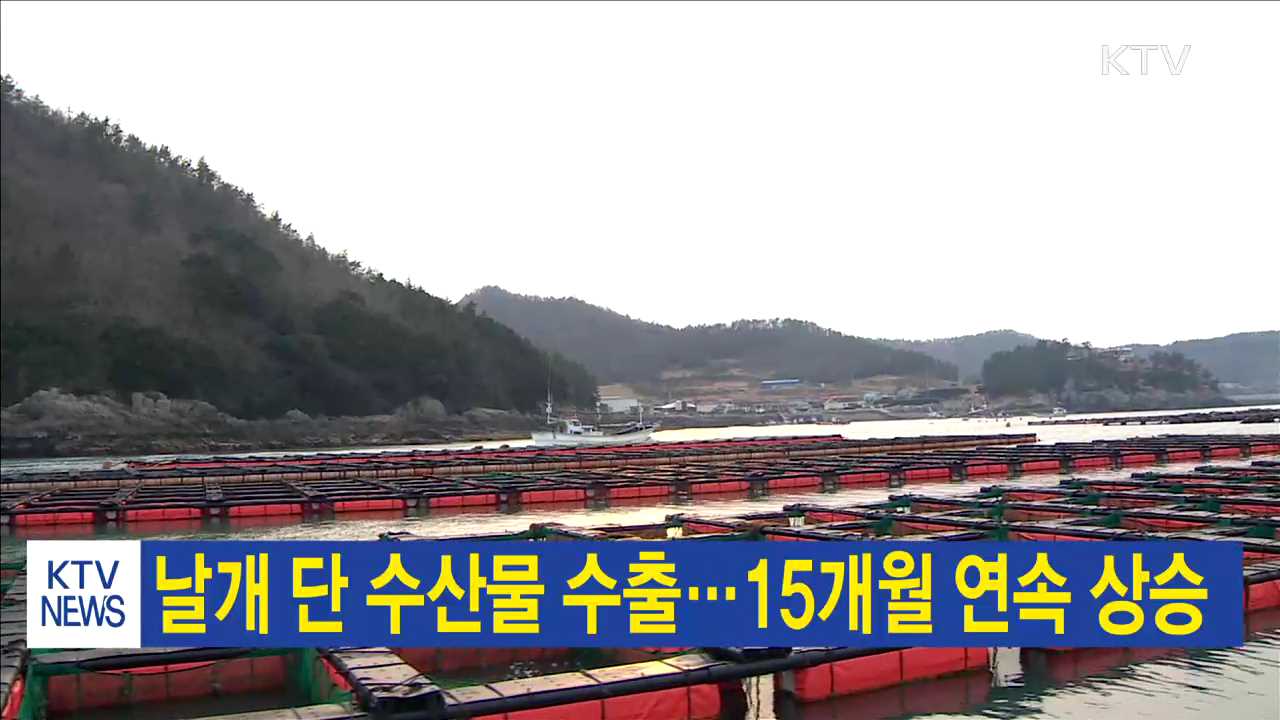 날개 단 수산물 수출…15개월 연속 상승