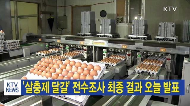 '살충제 달걀' 전수조사 최종 결과 오늘 발표