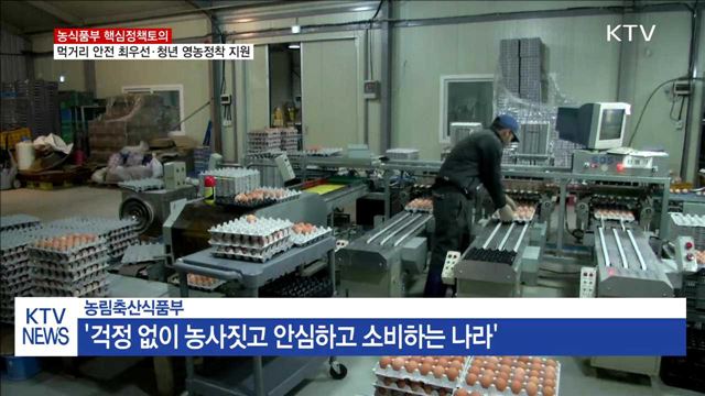 '계란·닭고기' 먹거리 안전 최우선…청년 영농정착 지원