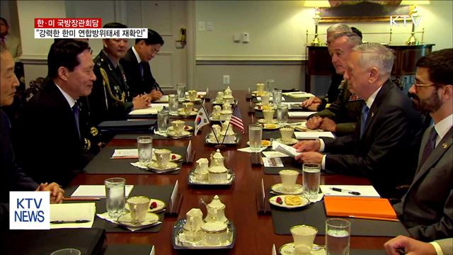한·미 국방장관회담…"강력한 연합방위태세 재확인"