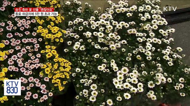 동료·아랫사람에 승진축하 꽃 선물 “괜찮아요”