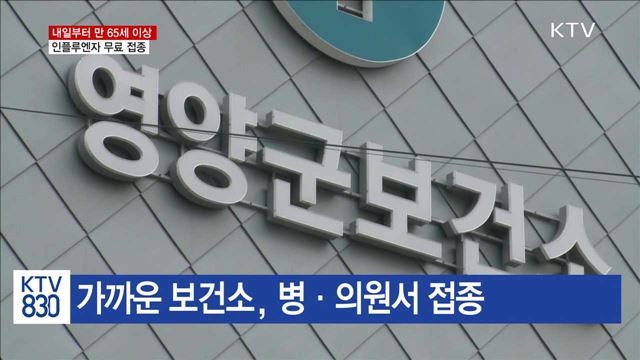 내일부터 만 65~74세 '인플루엔자 무료 접종'