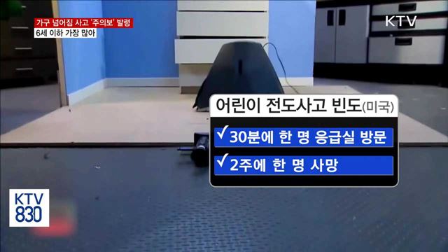 가구 넘어짐 사고, 6세 이하 가장 많아…'주의보' 발령