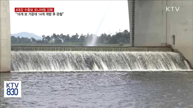 4대강 보 확대 개방…14개 개방 후 수질 등 관찰