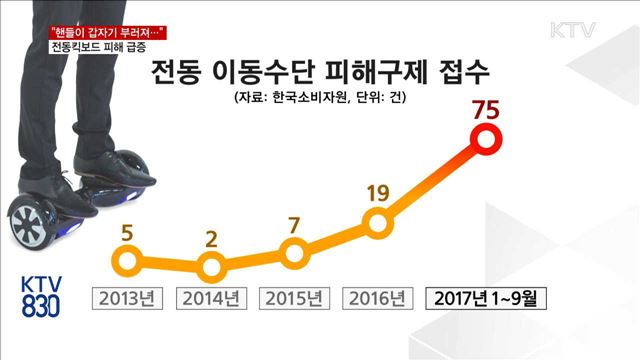 "핸들이 갑자기 부러져..." 전동킥보드 피해 급증