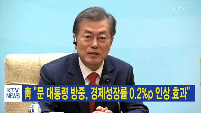 靑 "문 대통령 방중, 경제성장률 0.2%p 인상 효과"