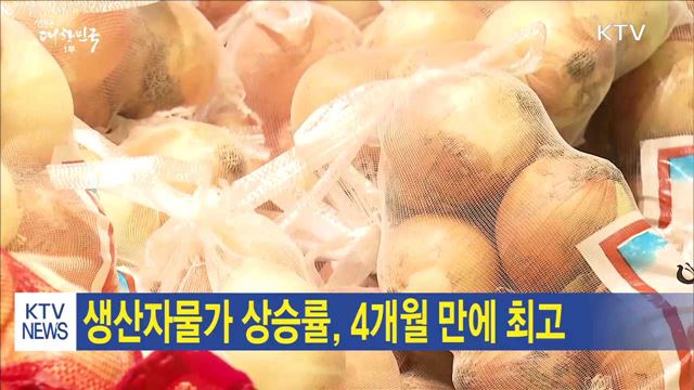생산자물가 상승률, 4개월 만에 최고