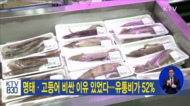 명태·고등어 비싼 이유 있었다… 유통비가 52%