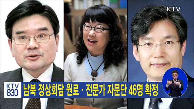 남북 정상회담 원로·전문가 자문단 46명 확정