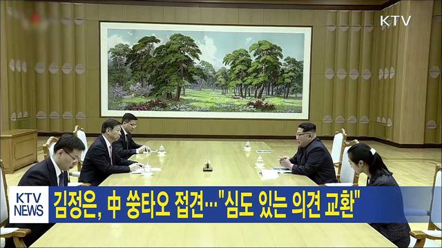 김정은, 中 쑹타오 접견…"심도 있는 의견 교환"