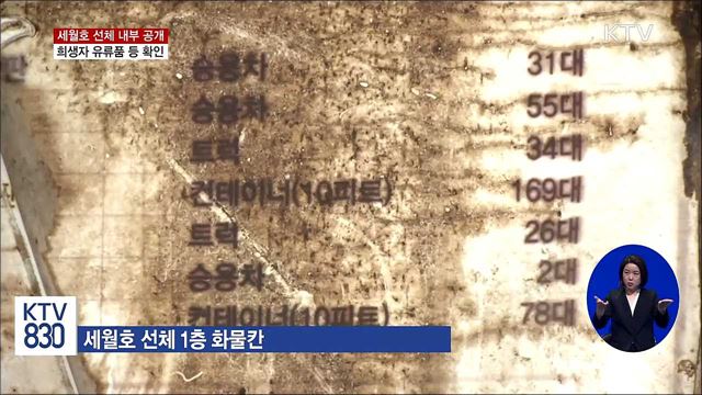 세월호 선체 내부 공개…미수습자 수색 시작