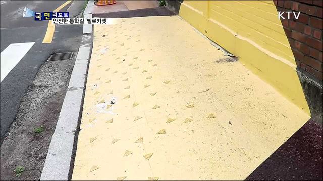 안전 통학 지킴이···'옐로카펫' 확대 설치