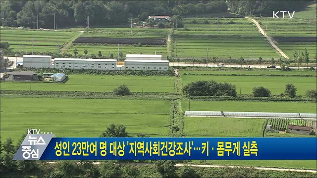 성인 23만여명 대상 '지역사회건강조사'···키·몸무게 실측