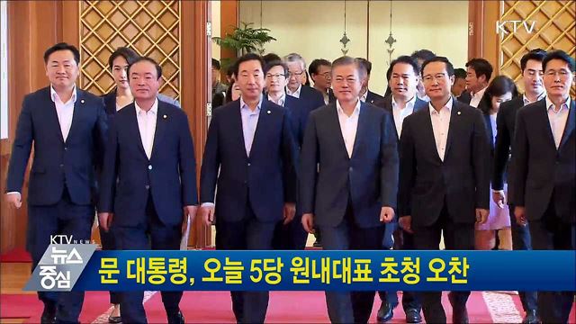 문 대통령, 오늘 5당 원내대표 초청 오찬