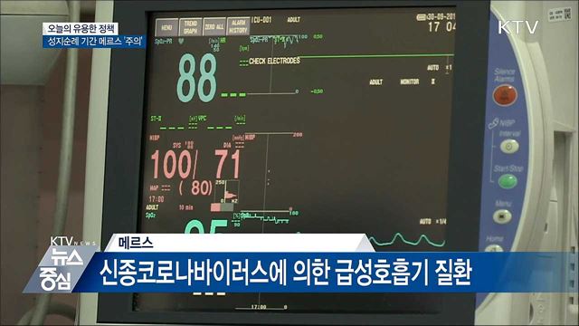 성지순례 기간···'메르스' 감염 주의하세요!