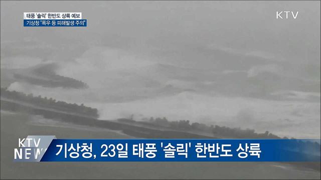 태풍 '솔릭' 한반도 관통할 듯···"피해발생 우려"
