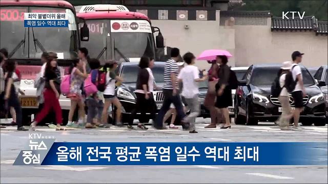 역대 최악 불볕더위···폭염 일수 최대