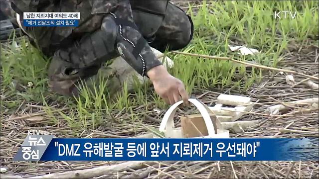 지뢰지대 여의도 40배···"제거 전담조직 설치해야"