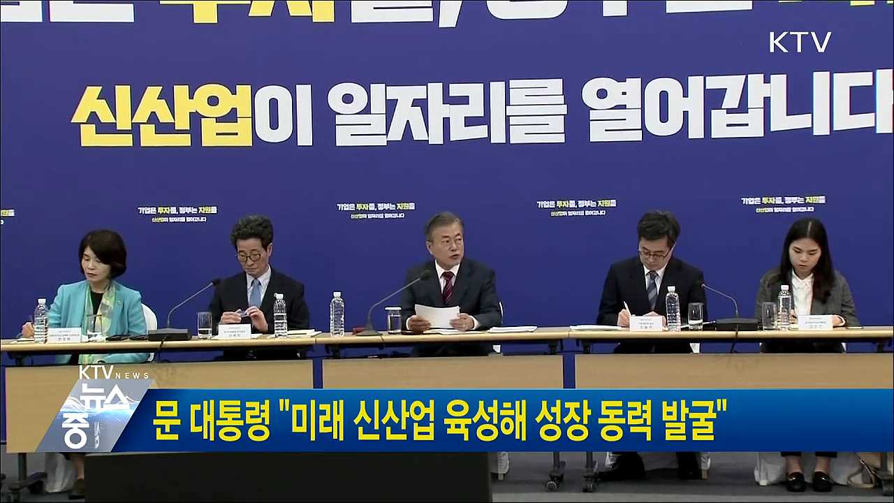 문 대통령 "미래 신산업 육성해 성장 동력 발굴"