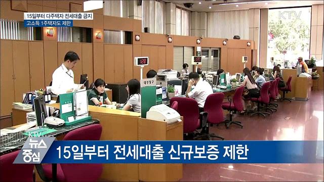 15일부터 다주택자 전세대출 전면 제한