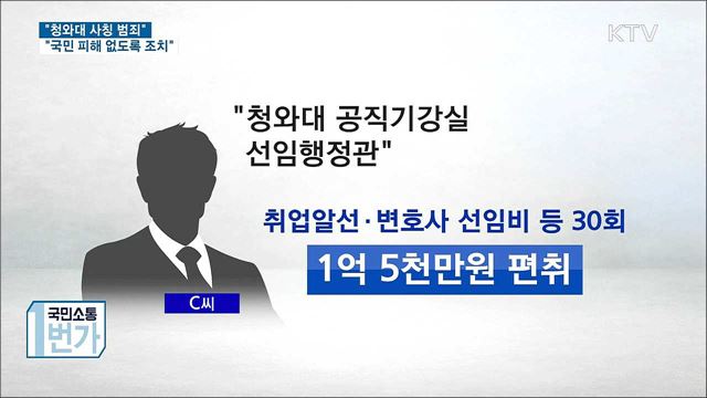 문 대통령 "청와대 사칭, 국민 피해 없도록 조치"