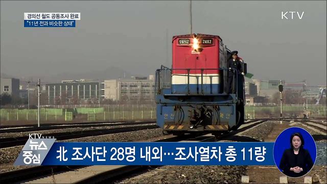 北 경의선 철도 공동조사 완료···"11년 전과 비슷"